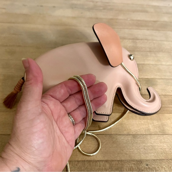 Kate Spade Pink Leather Elephant Crossbody Bag Purse - Picture 8 of 12